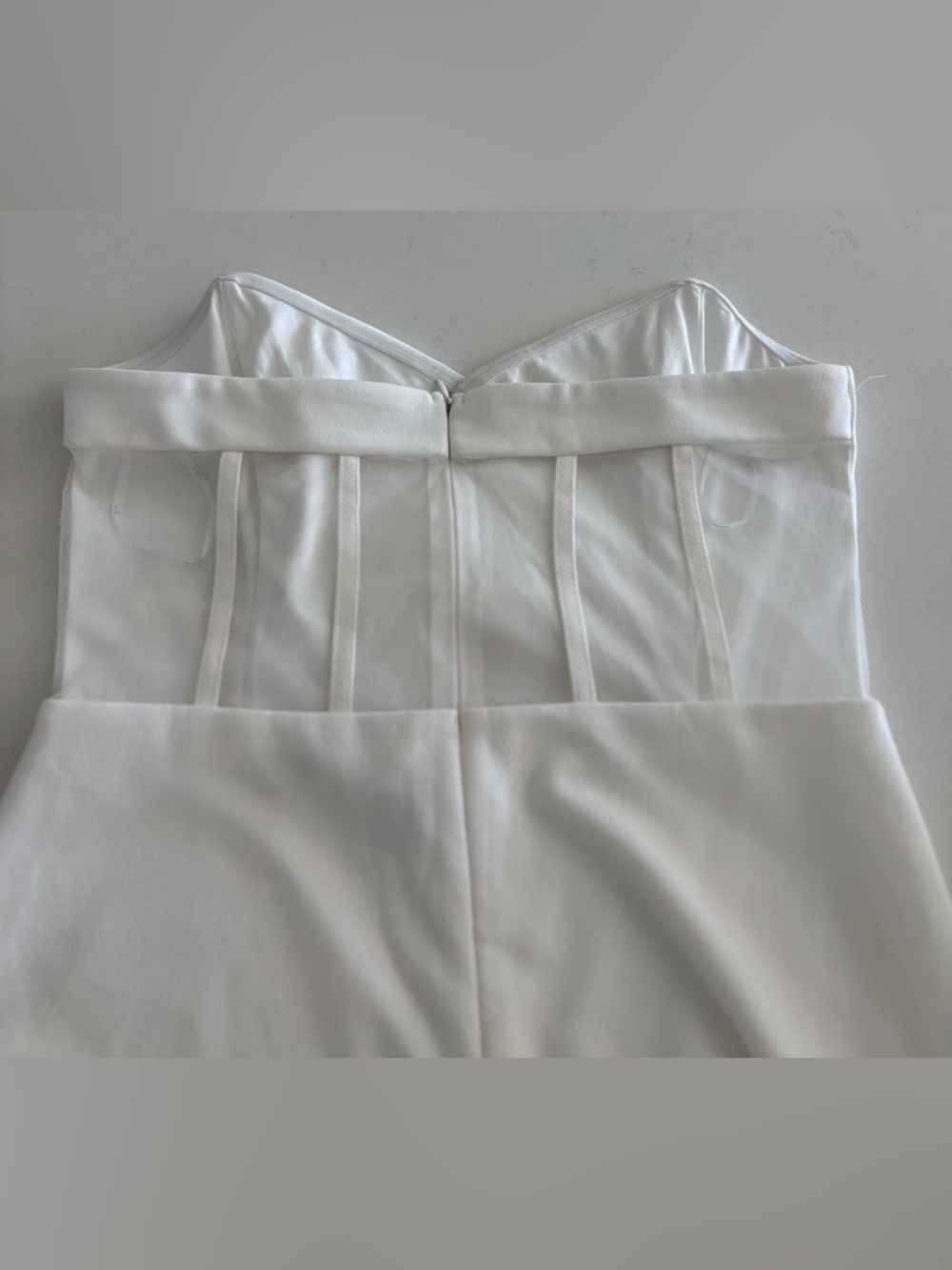 Lulu's White Strapless Sweetheart Wide-Leg Jumpsuit - Picture 6 of 12